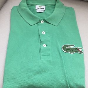 Lacoste green "big gator" men's polo size 6(L)